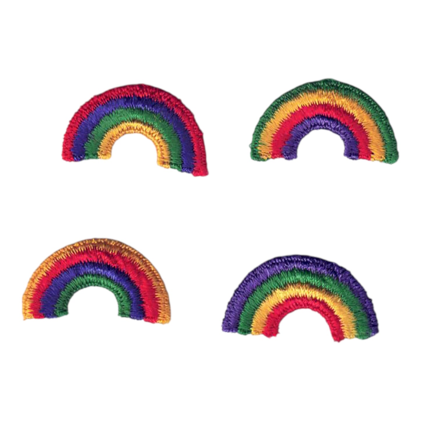 Rainbow Embroidered Patch Alternating colors - 8201