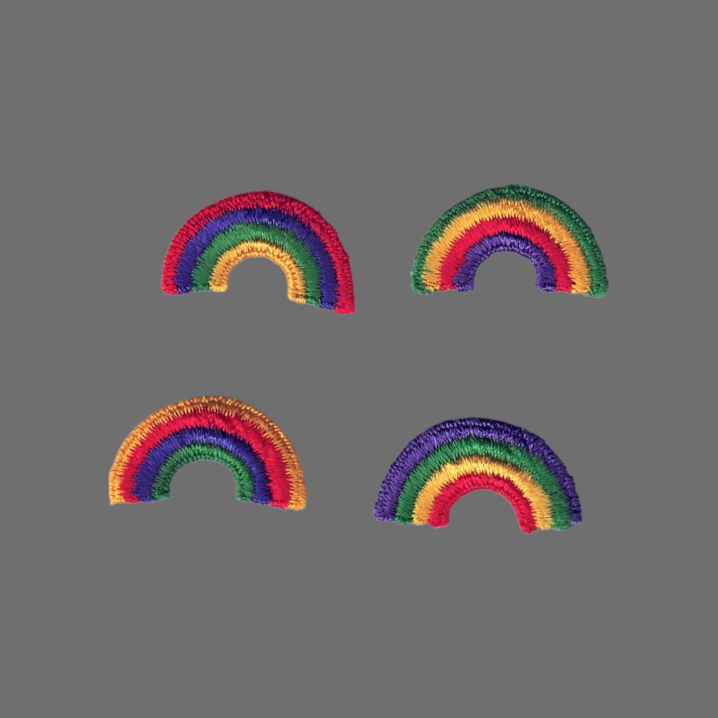 Rainbow Embroidered Patch Alternating colors - 8201
