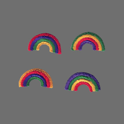 Rainbow Embroidered Patch Alternating colors - 8201