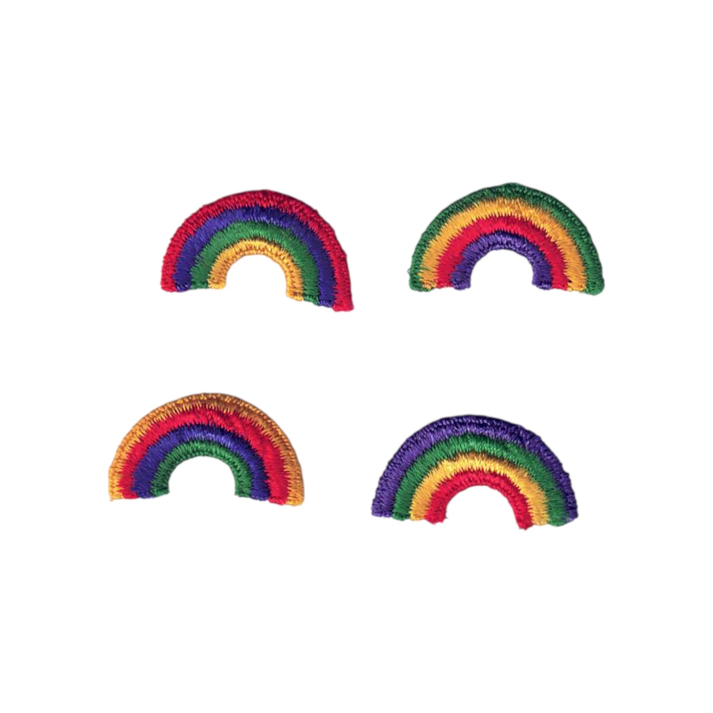 Rainbow Embroidered Patch Alternating colors - 8201