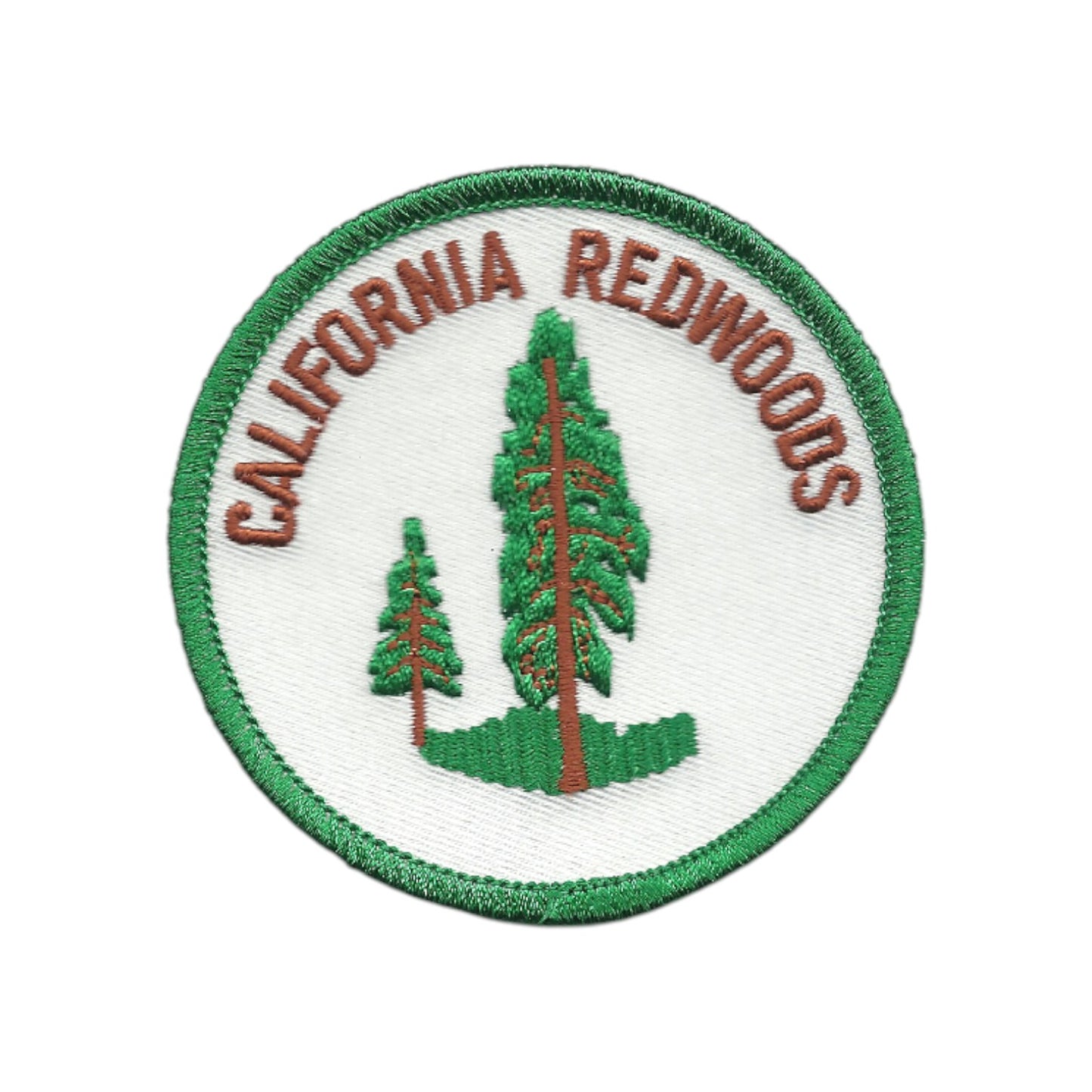CALIFORNIA REDWOODS 3" Green Border Souvenir Embroidered Patch Iron On - CA-08-50