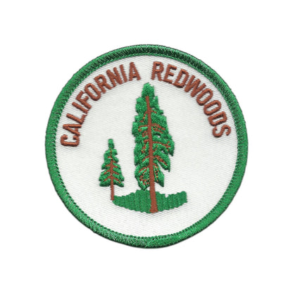 CALIFORNIA REDWOODS 3" Green Border Souvenir Embroidered Patch Iron On - CA-08-50