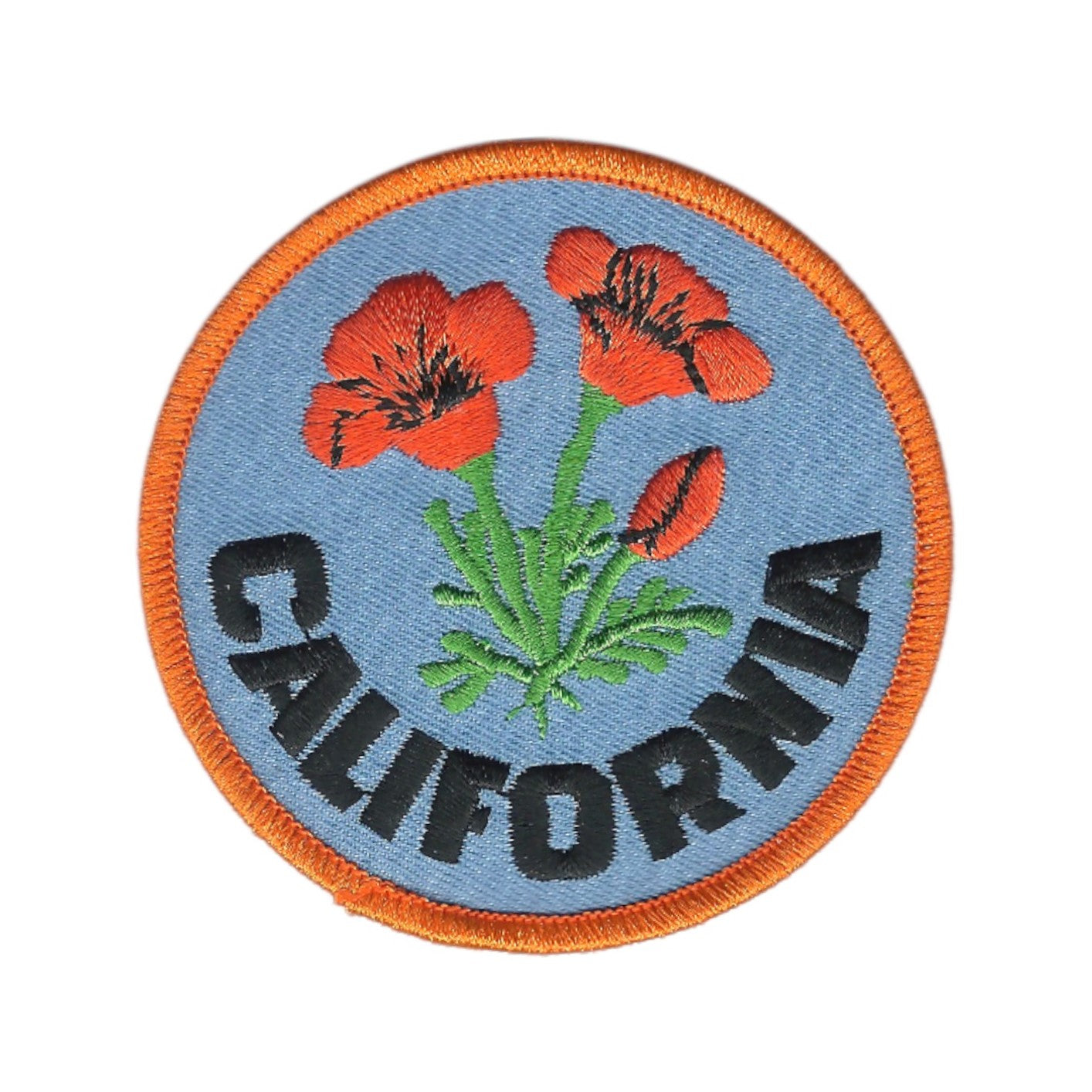 CALIFORNIA poppy 2.5" Souvenir Embroidered Patch Iron On - CA-09/2.5