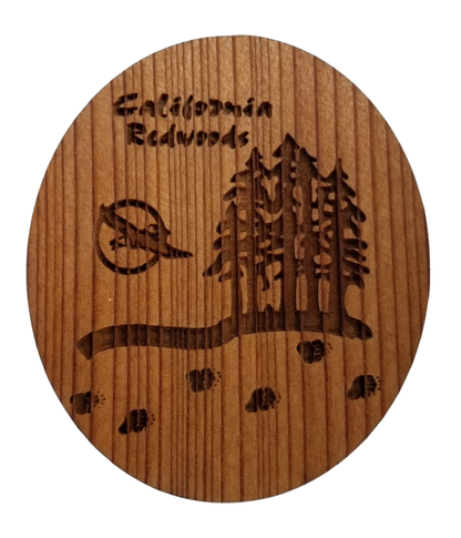 Trees Eagle Tracks Magnet California Redwoods Wood Souvenir - M4007