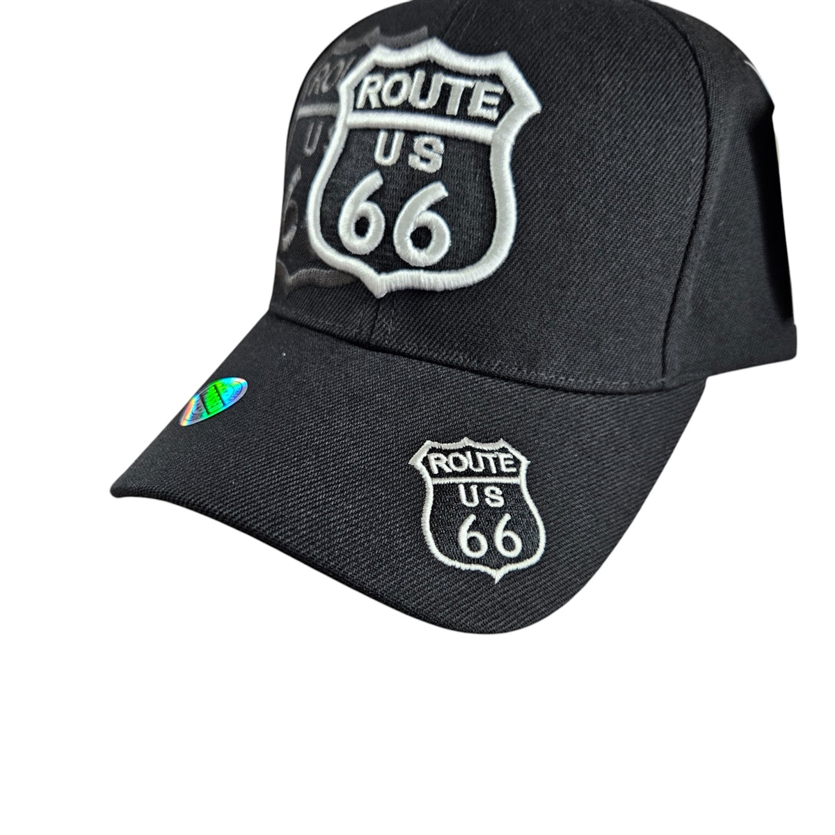 ROUTE 66 Shadow Black Cap or Hat - H1019