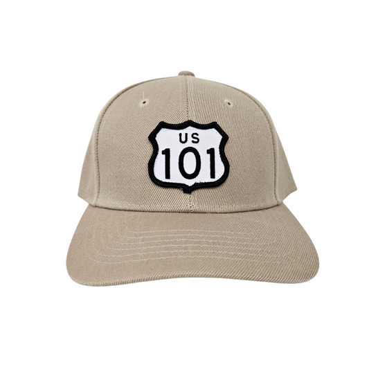 US 101 Patch 2" on Basic Khaki Cap Or Hat - H1062