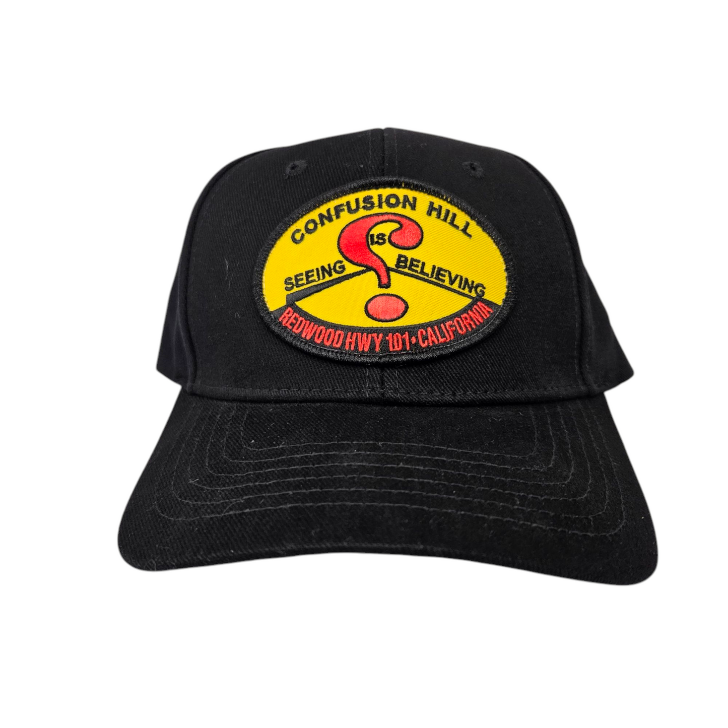 Confusion Hill Oval Patch Black Basic Hat Cap Or Hat - H1069