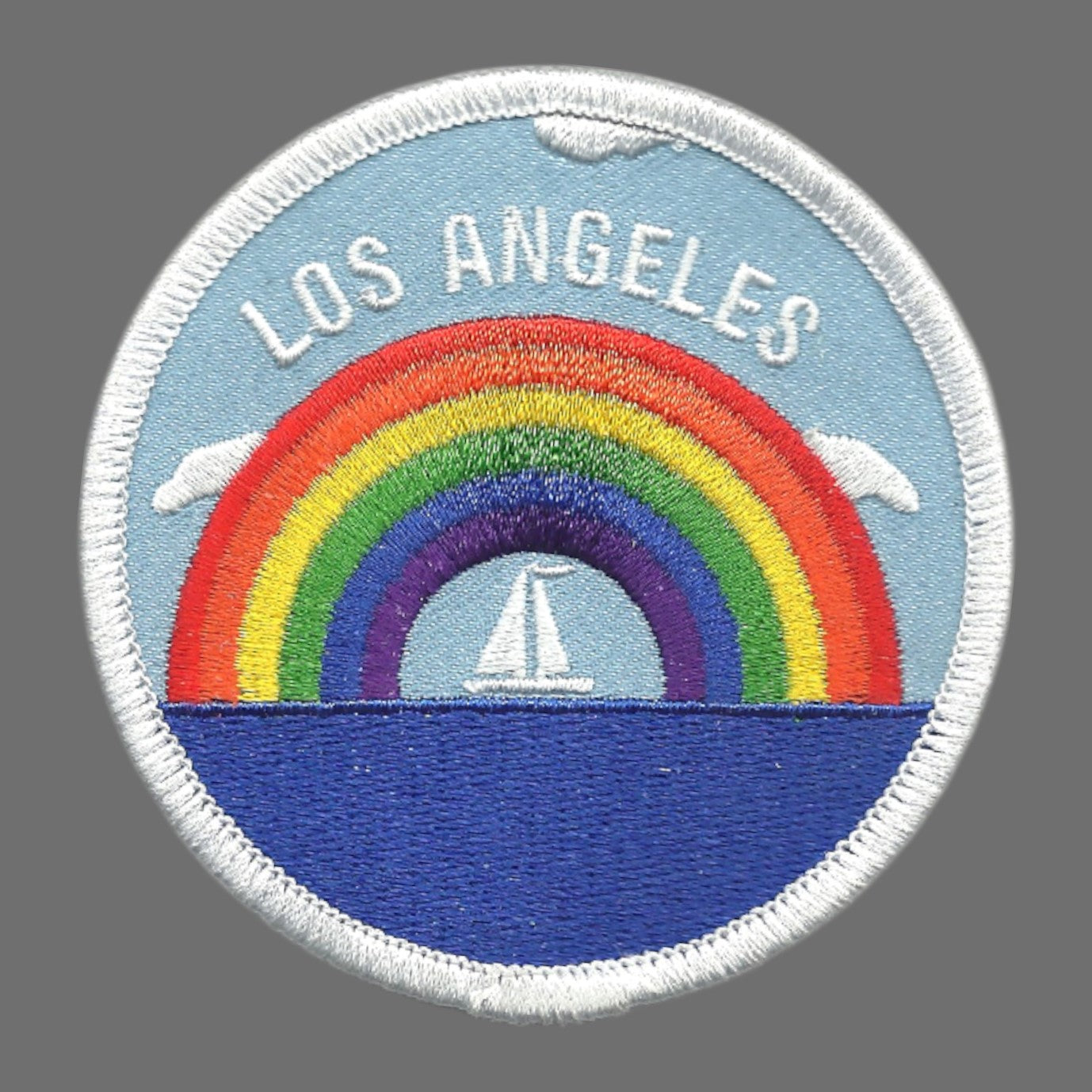 LOS ANGELES Rainbow Sailboat Patch -  LA-35