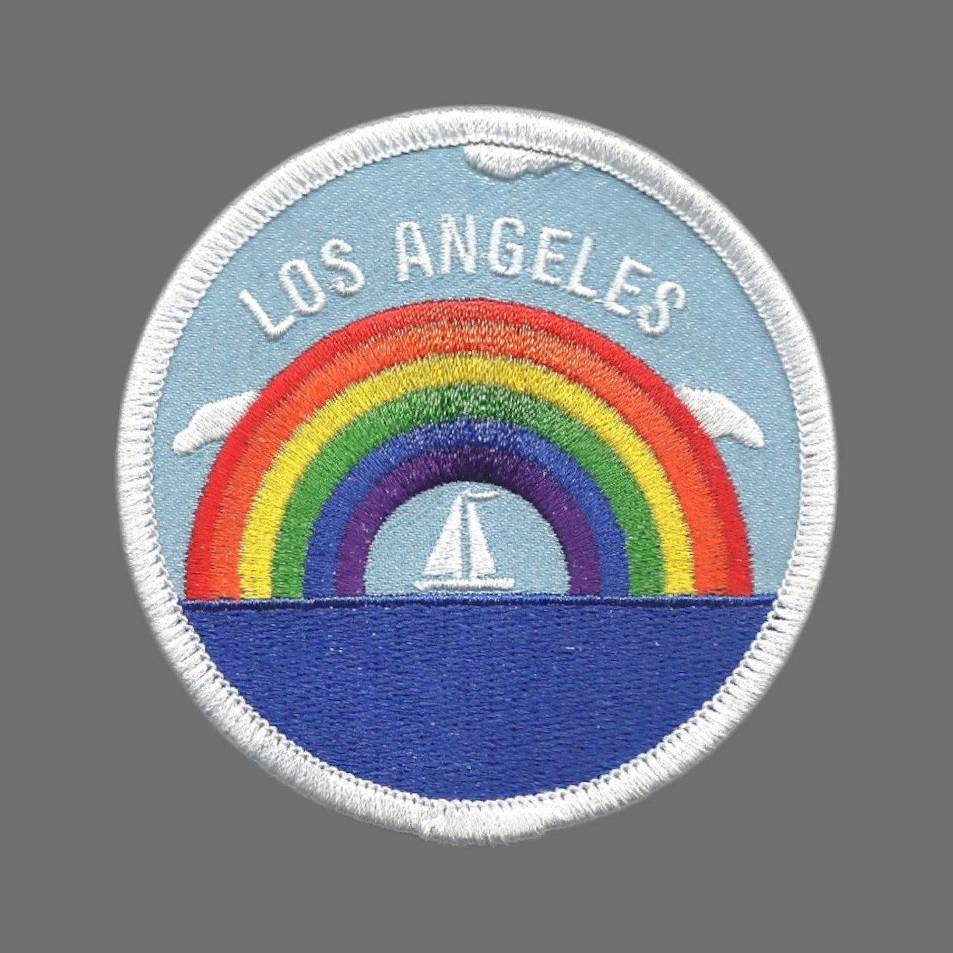 LOS ANGELES Rainbow Sailboat Patch -  LA-35