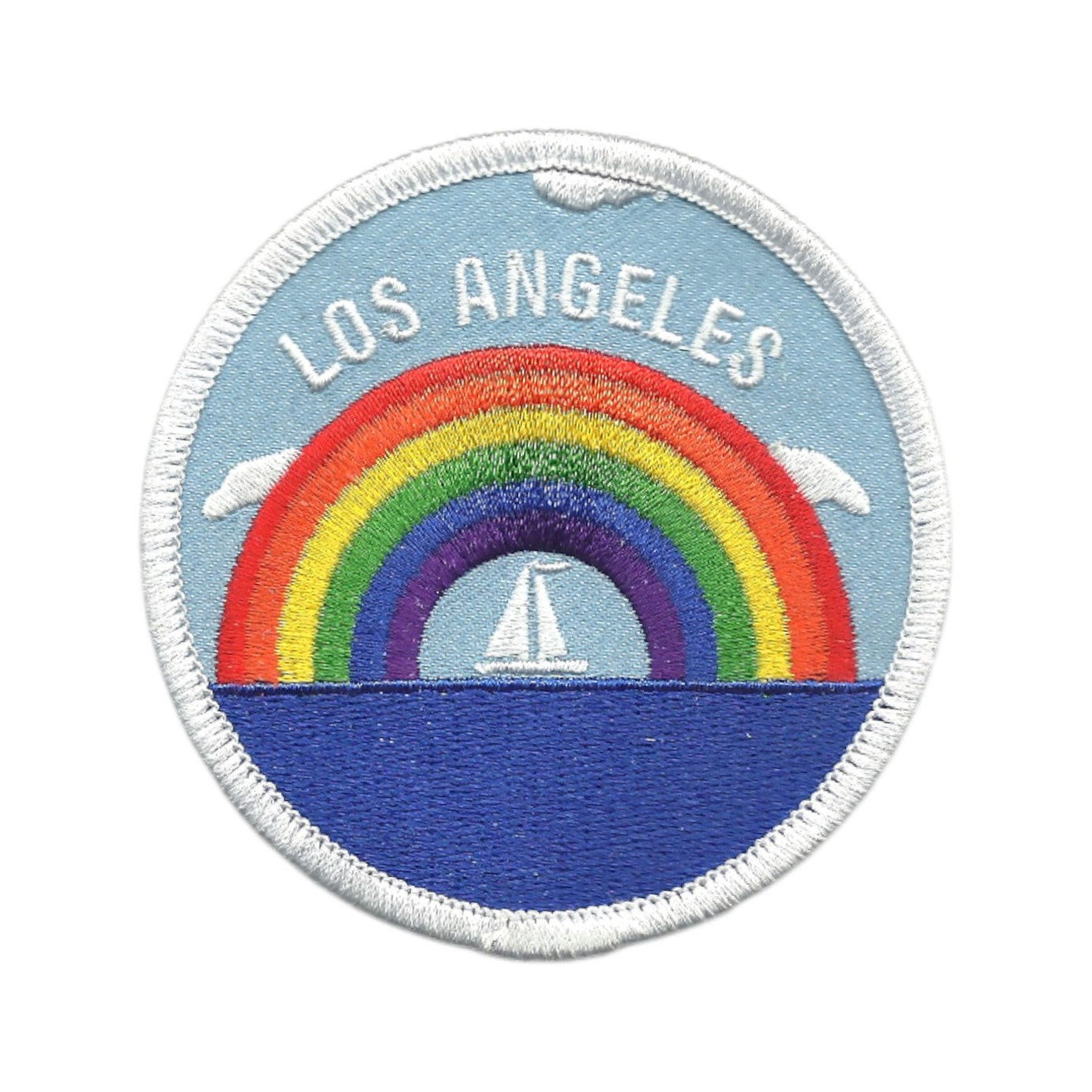 LOS ANGELES Rainbow Sailboat Patch -  LA-35