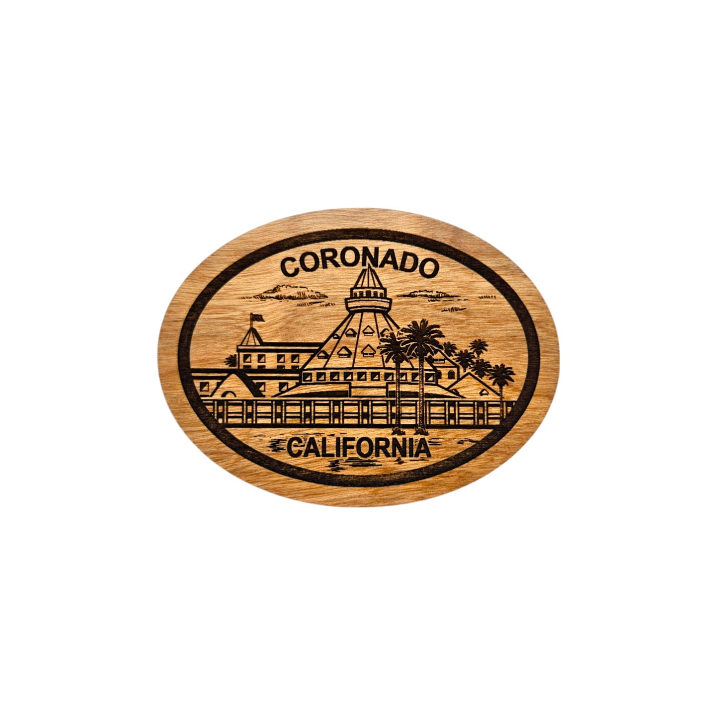 Coronado CA Resort Hotel Wood Magnet Souvenir -M15750