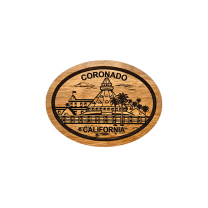Coronado CA Resort Hotel Wood Magnet Souvenir -M15750