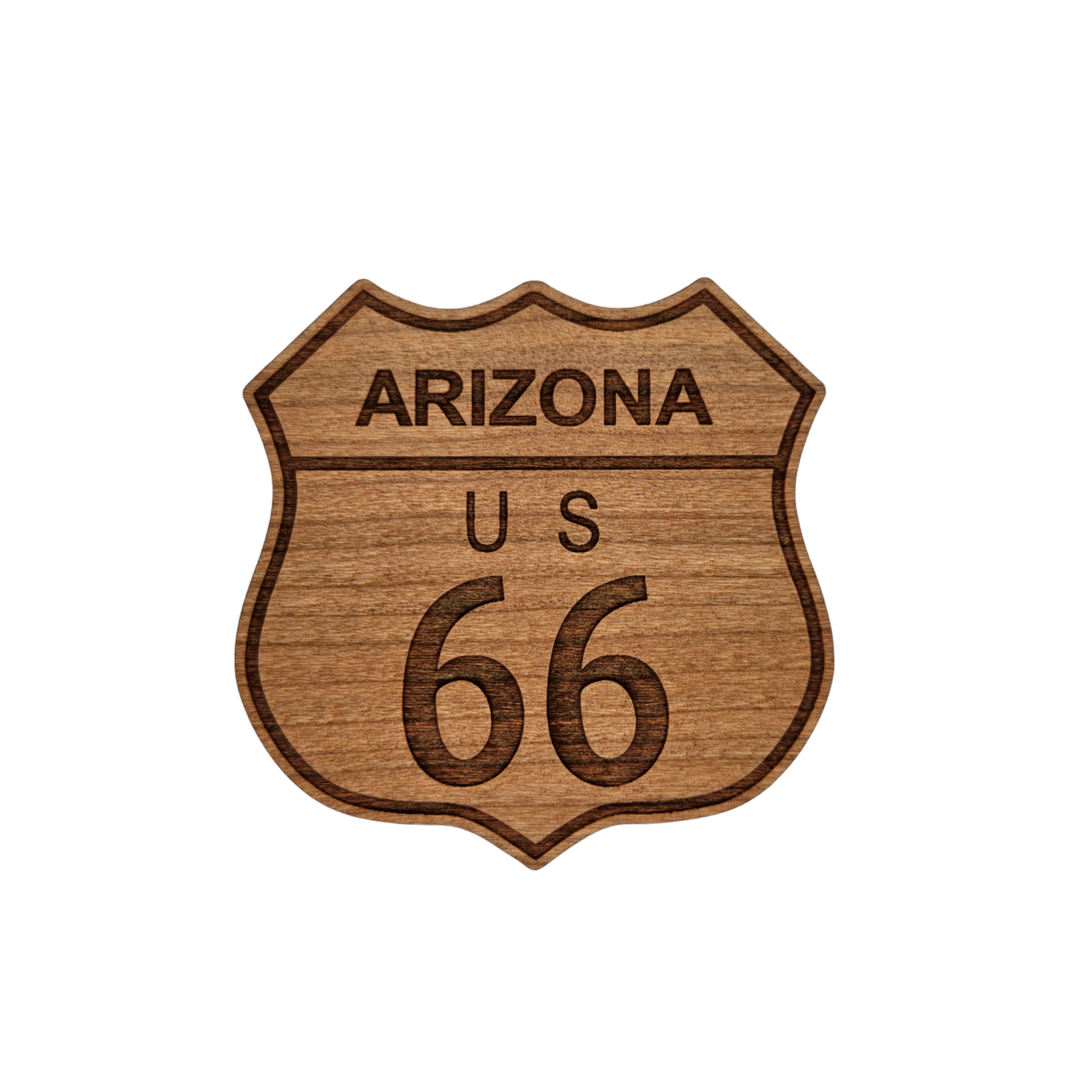 Arizona Route 66 Wood Magnet Souvenir