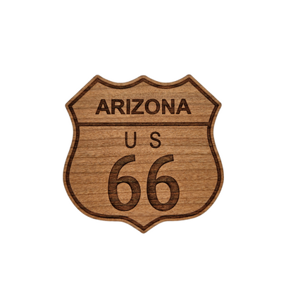 Arizona Route 66 Wood Magnet Souvenir