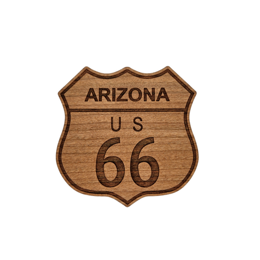Arizona Route 66 Wood Magnet Souvenir