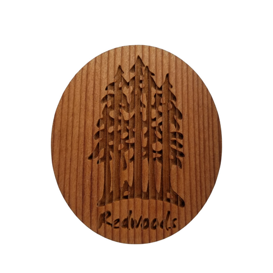 Multi Trees Magnet Handcrafted Wood Souvenir California Redwood Handmade in USA - M 4018