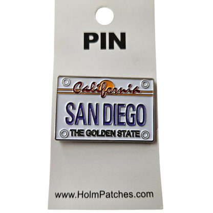 SAN DIEGO CA License Plate lapel hat pin - Carded 0475-4708