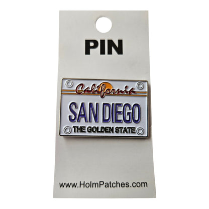 SAN DIEGO CA License Plate lapel hat pin - Carded 0475-4708