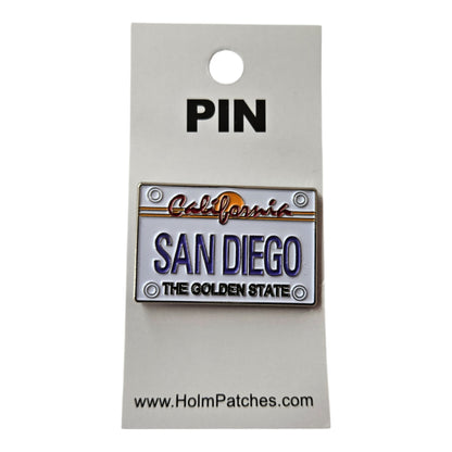 SAN DIEGO CA License Plate lapel hat pin - Carded 0475-4708