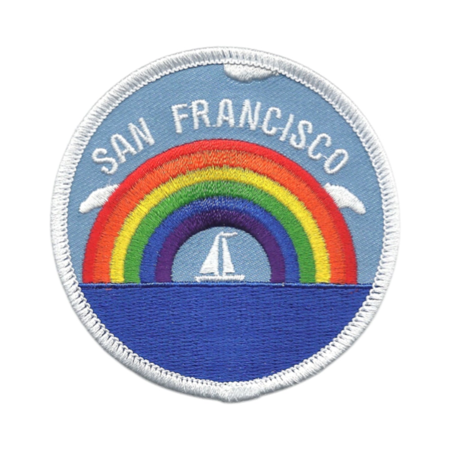 SAN FRANCISCO Rainbow Sailboat Souvenir Patch - 10065