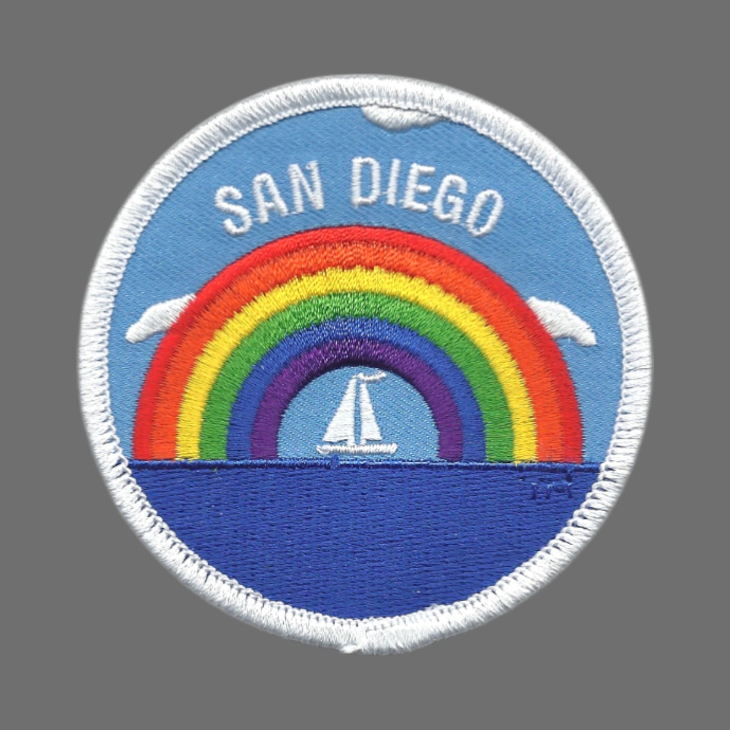 SAN DIEGO Rainbow Sailboat Souvenir Patch - SAN-DIEGO-35
