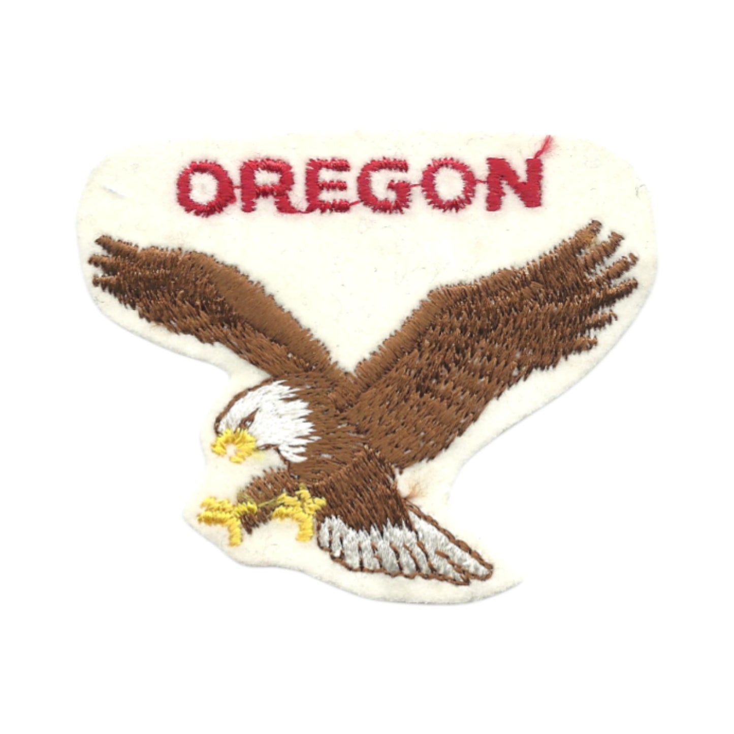 OREGON Eagle on White Souvenir Vintage SEW ON - OR-51-39