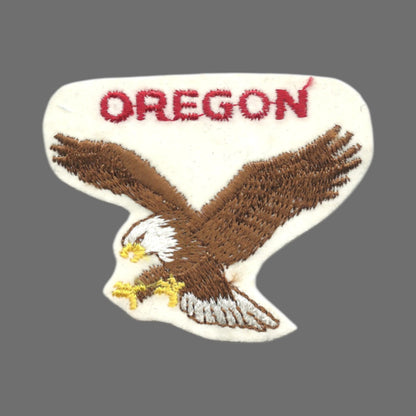 OREGON Eagle on White Souvenir Vintage SEW ON - OR-51-39