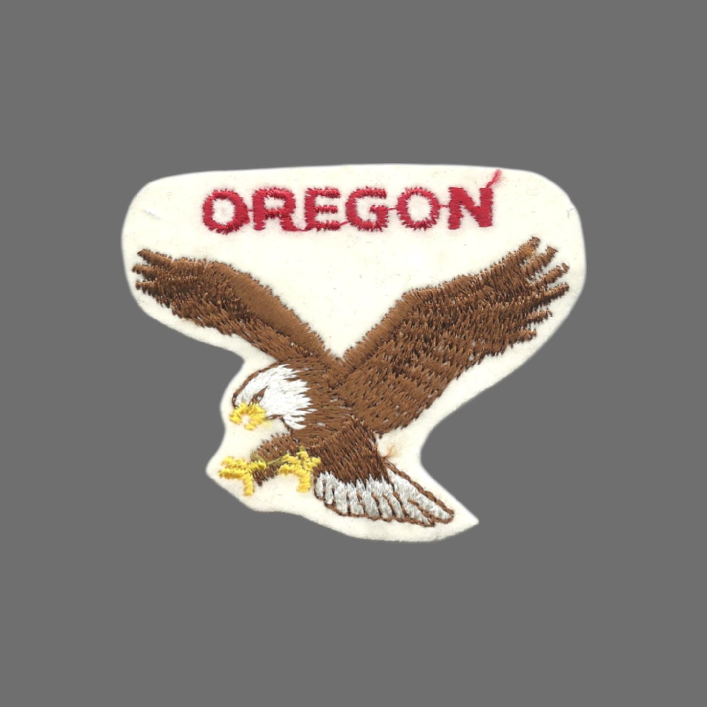 OREGON Eagle on White Souvenir Vintage SEW ON - OR-51-39
