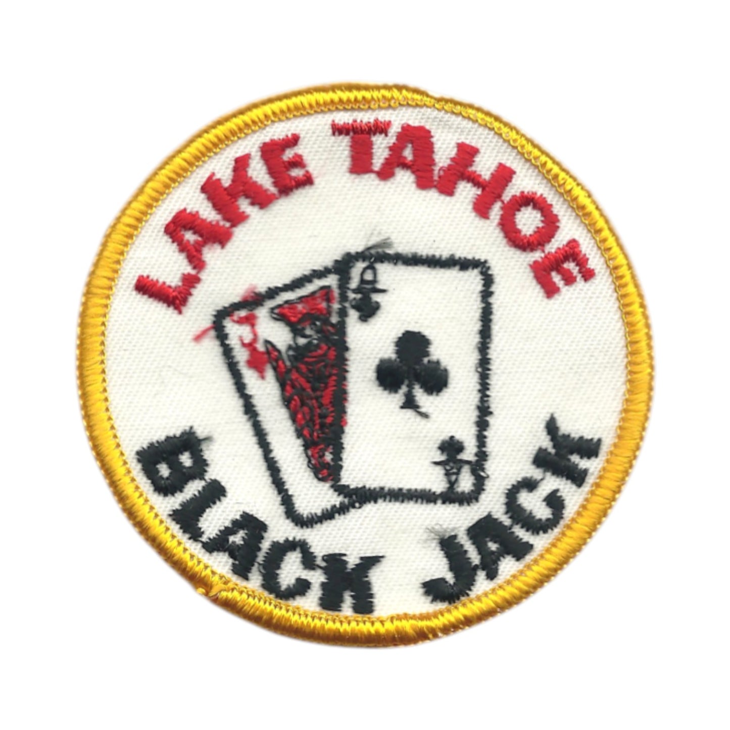 Vintage LAKE TAHOE Blackjack Souvenir Embroidered Patch SEW ON - 10169