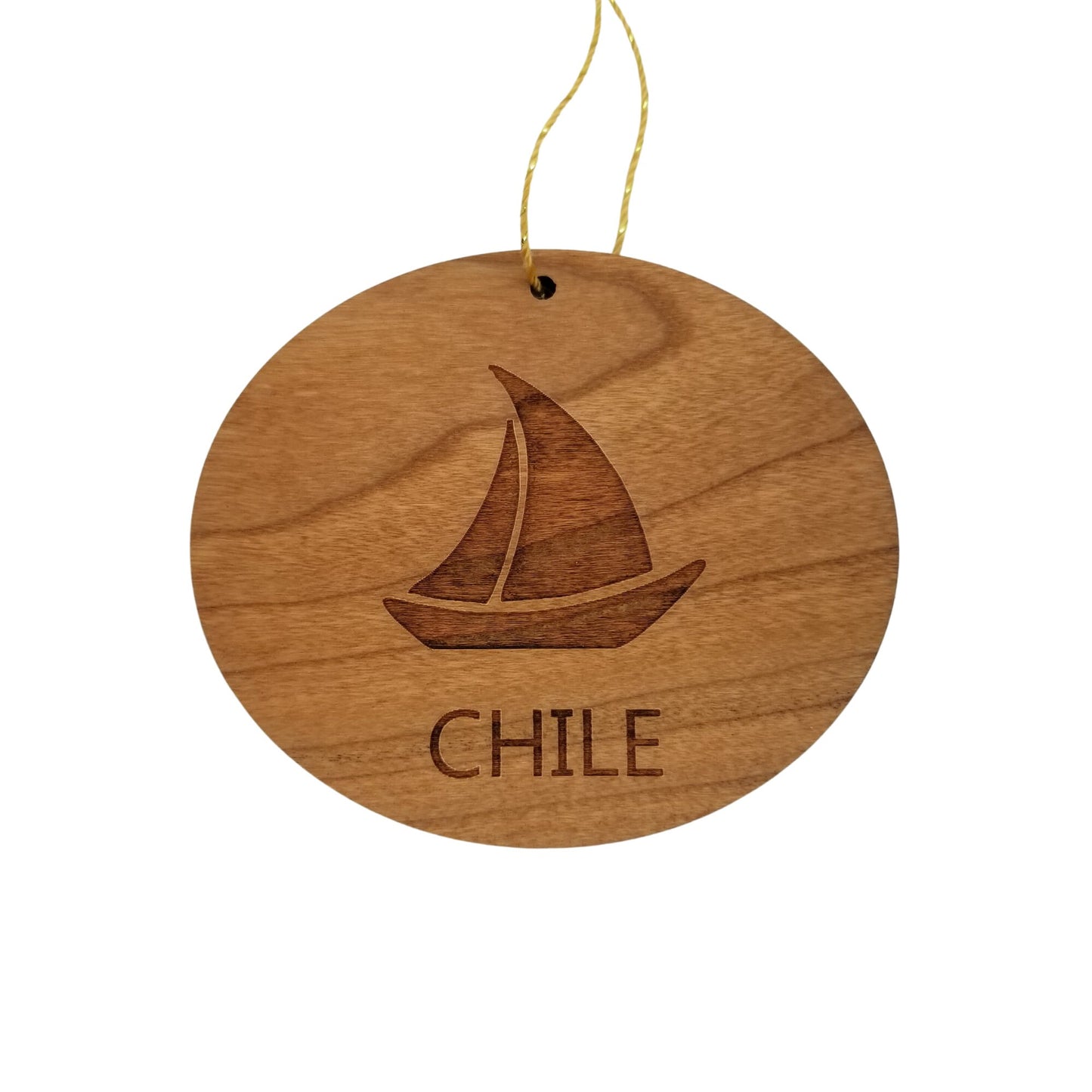 Chile Ornament - Wood Souvenir Sailboat - 15634