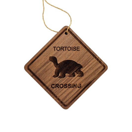 Tortoise Crossing Ornament - Tortoise Ornament - Wood Ornament Handmade in USA - Christmas Home Decor - Tortoise Gift Tortoise Lover - 15693