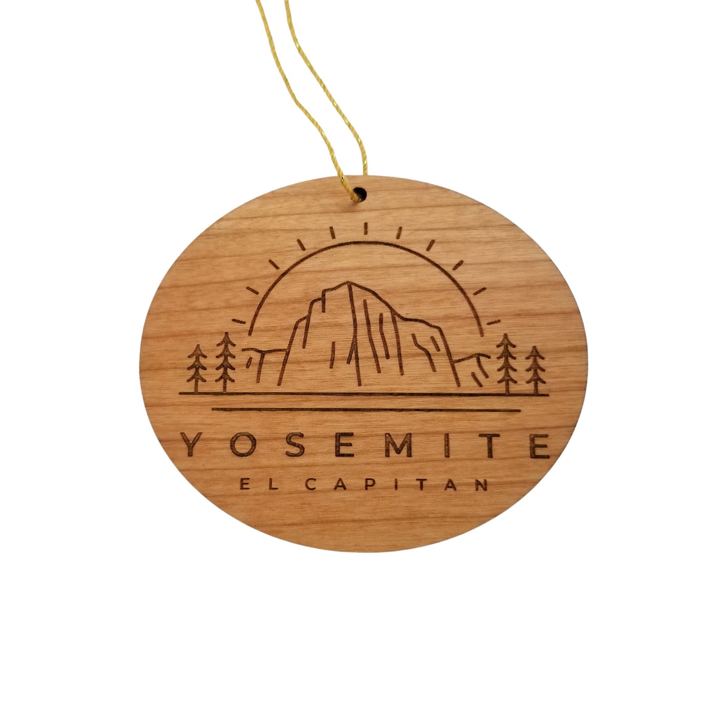 Yosemite National Park Ornament - El Capitan Handmade Wood Ornament - California Souvenir - Christmas Travel Gift - 15521