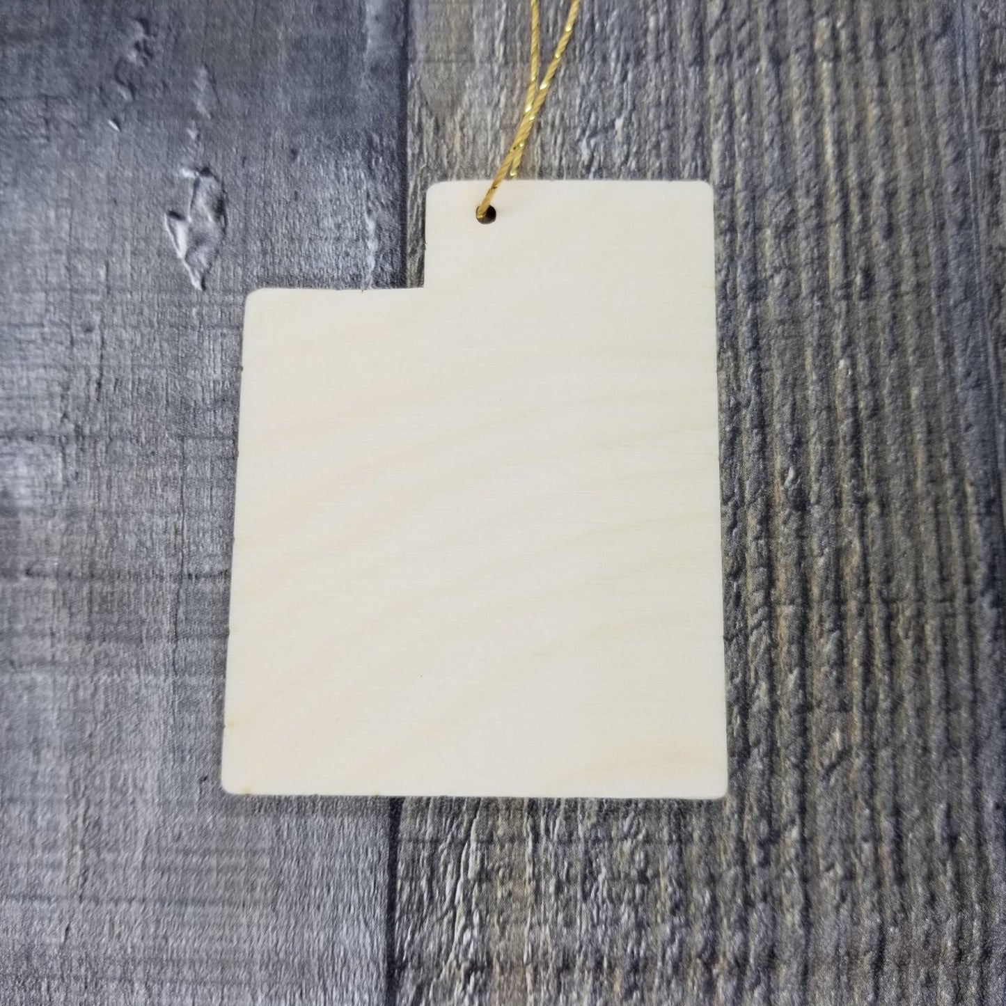 Utah Wood Ornament -  UT State Shape with State Motto - Handmade Wood Ornament Made in USA Christmas Decor - 15468