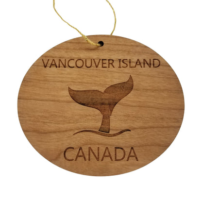 Vancouver Island Canada Wood Ornament - Whale Tail Whale Watching - 15681