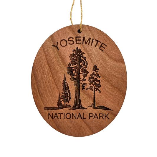 Yosemite National Park Wood Ornament 4 Trees California Handmade in USA Souvenir - 15691