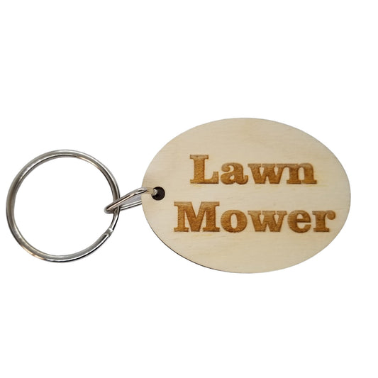Lawn Mower Wood Keychain Key Ring Keychain Gift Key Tag  Key Fob  Key Marker - KC8131