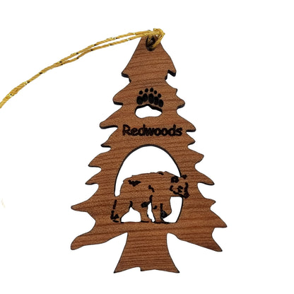Bear in a Tree Ornament California Redwoods Souvenir - 15017