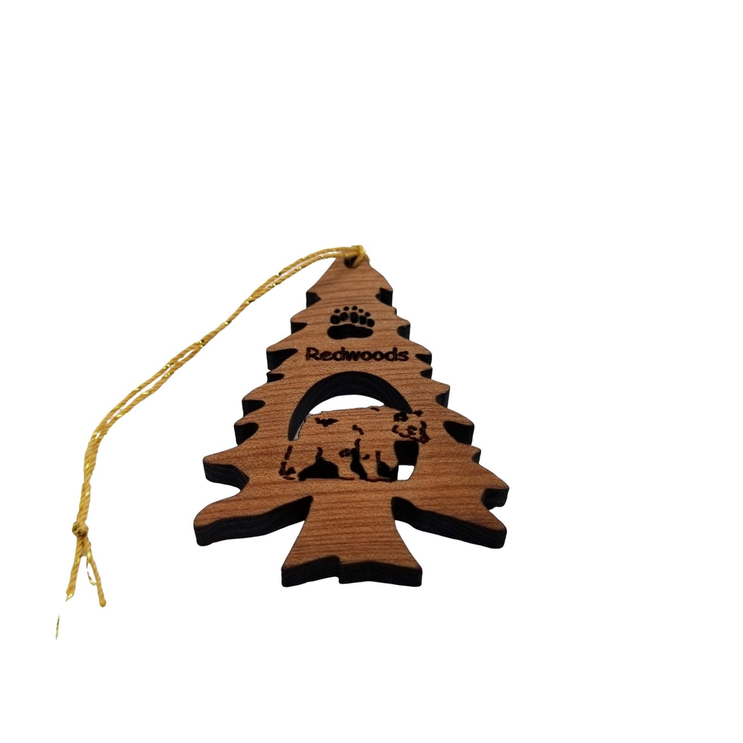 Bear in a Tree Ornament California Redwoods Souvenir - 15017