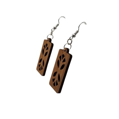 Wood Earrings - Cutout Branches or Tree Earrings - Dangle Earrings - CA Souvenir Keepsake - Anniversary Gift D21