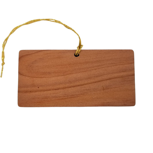 Estes Park Colorado License Plate Ornament Handmade Wood Ornament Souvenir Mountains Ski Resort Skiing Skier CO Rocky Mountains