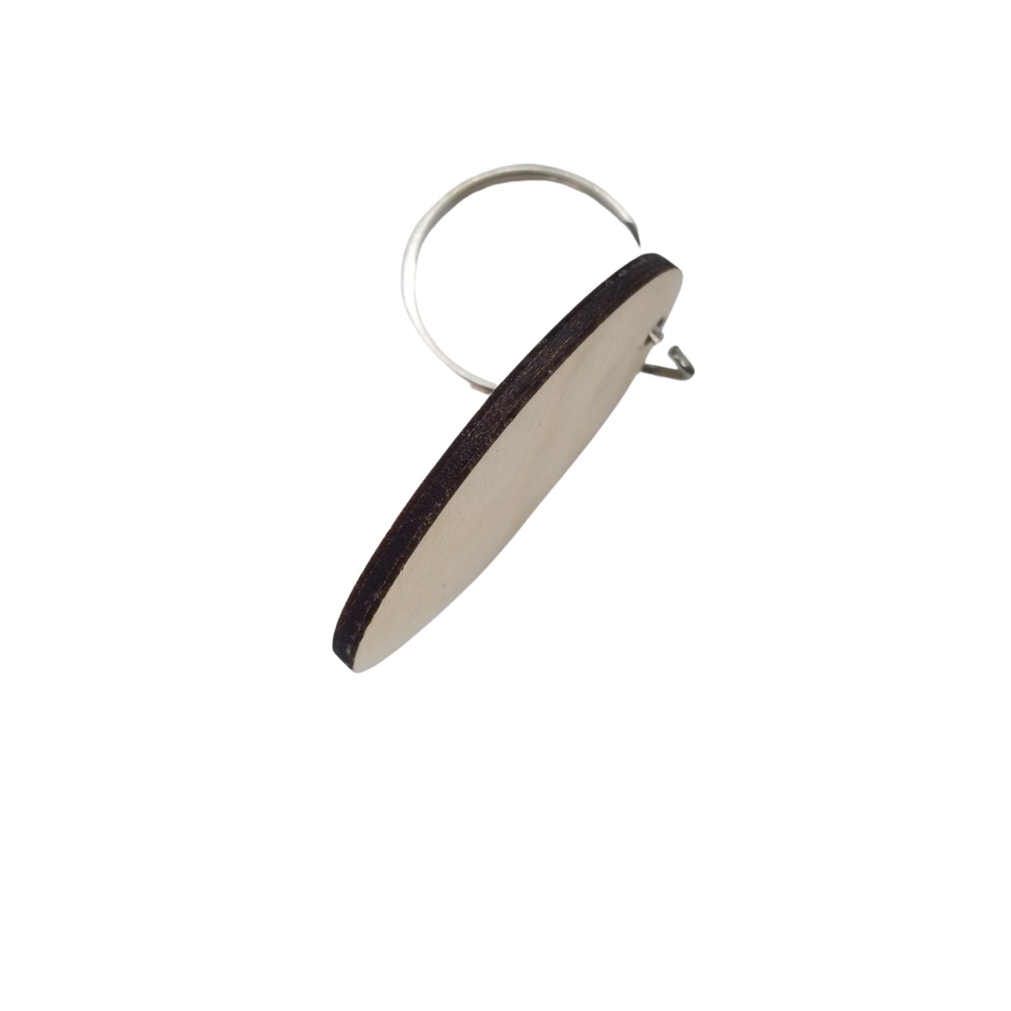 Trash Wood Keychain Key Ring Keychain Gift - Trash Text Key Marker KC8157