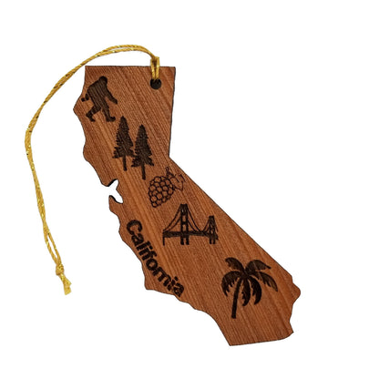 California State Shape Christmas Ornament Collage - 15008