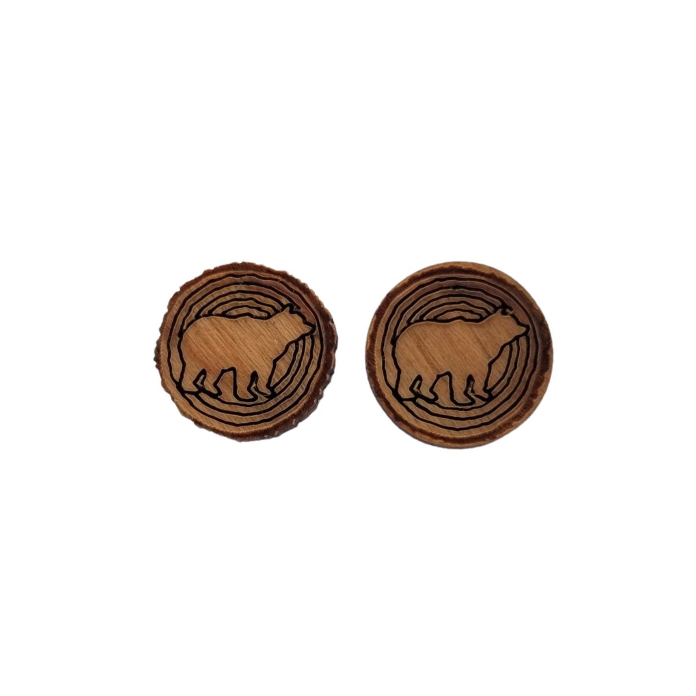 Bear Limb Earrings - Wood Earrings - Stud Earrings - Post Earrings - Faux Limb Bear Earrings -P27