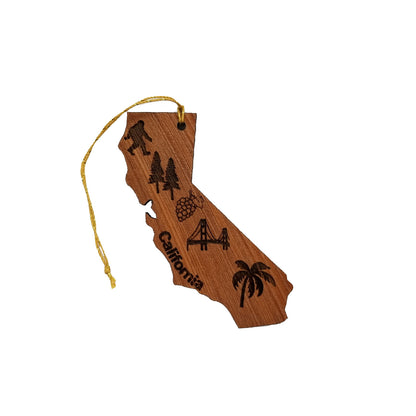 California State Shape Christmas Ornament Collage - 15008