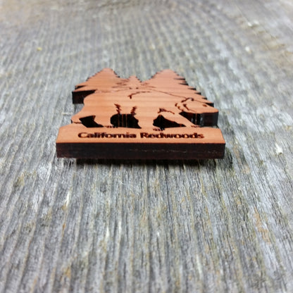 California Redwoods Bear Tree Wood Refrigerator Magnet Souvenir Made in USA - 4002