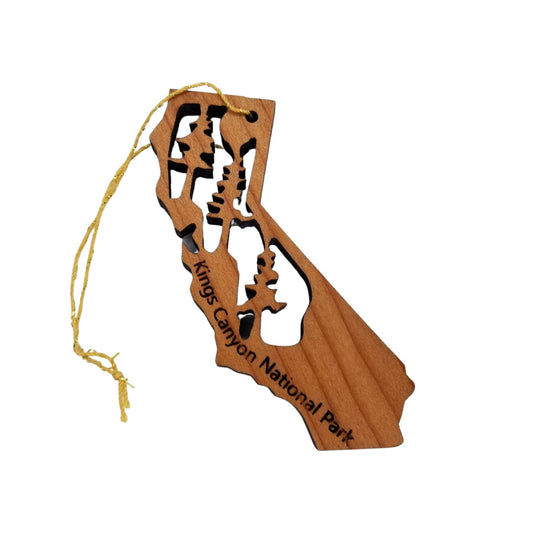 Kings Canyon National Park California CA State Shape Souvenir Christmas Ornament Handmade Wood Ornament USA - 1070KING