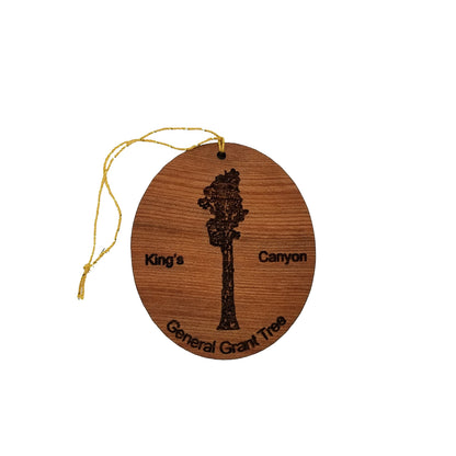 General Grant Tree King's Canyon National Park Wood Ornament Handmade in USA- 15021KING
