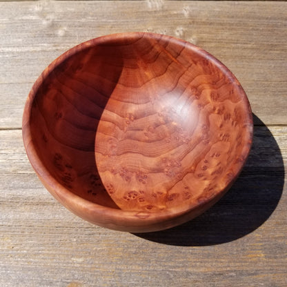 California Redwood Burl Bowl Hand Turned 5 Inch Handmade Salad USA Made #247