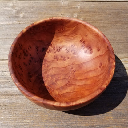 California Redwood Burl Bowl Hand Turned 5 Inch Handmade Salad USA Made #247