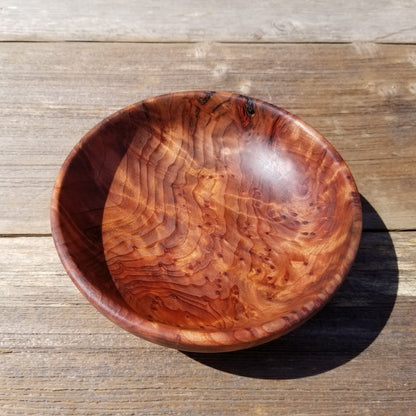 California Redwood Bowl Hand Turned 5 Inch Handmade Salad USA Made Burl #251